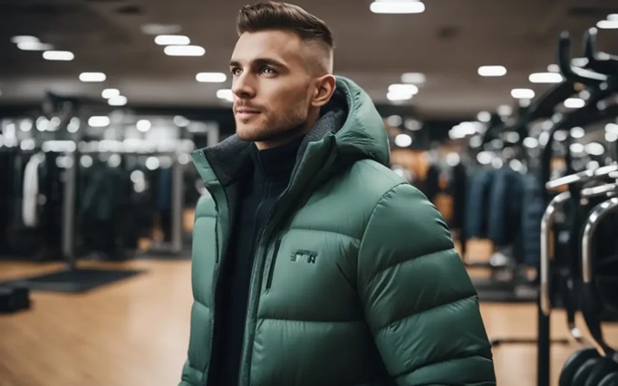 the spark shop men winter jacket sportswear gym fitness